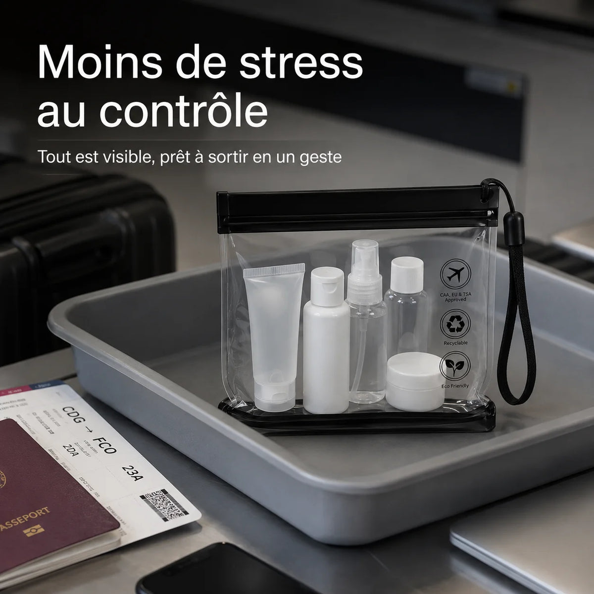 Lot de pochettes pour liquide cabine