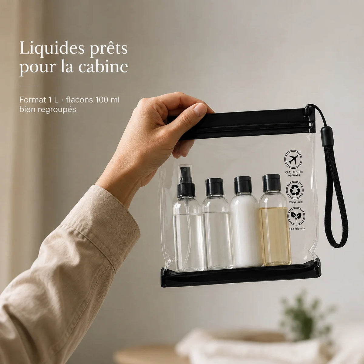 Lot de pochettes pour liquide cabine